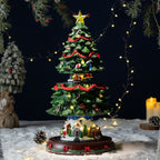 Christmas tree music box with rotation and lifting function