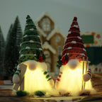 Illuminated elf figure with knitted hat