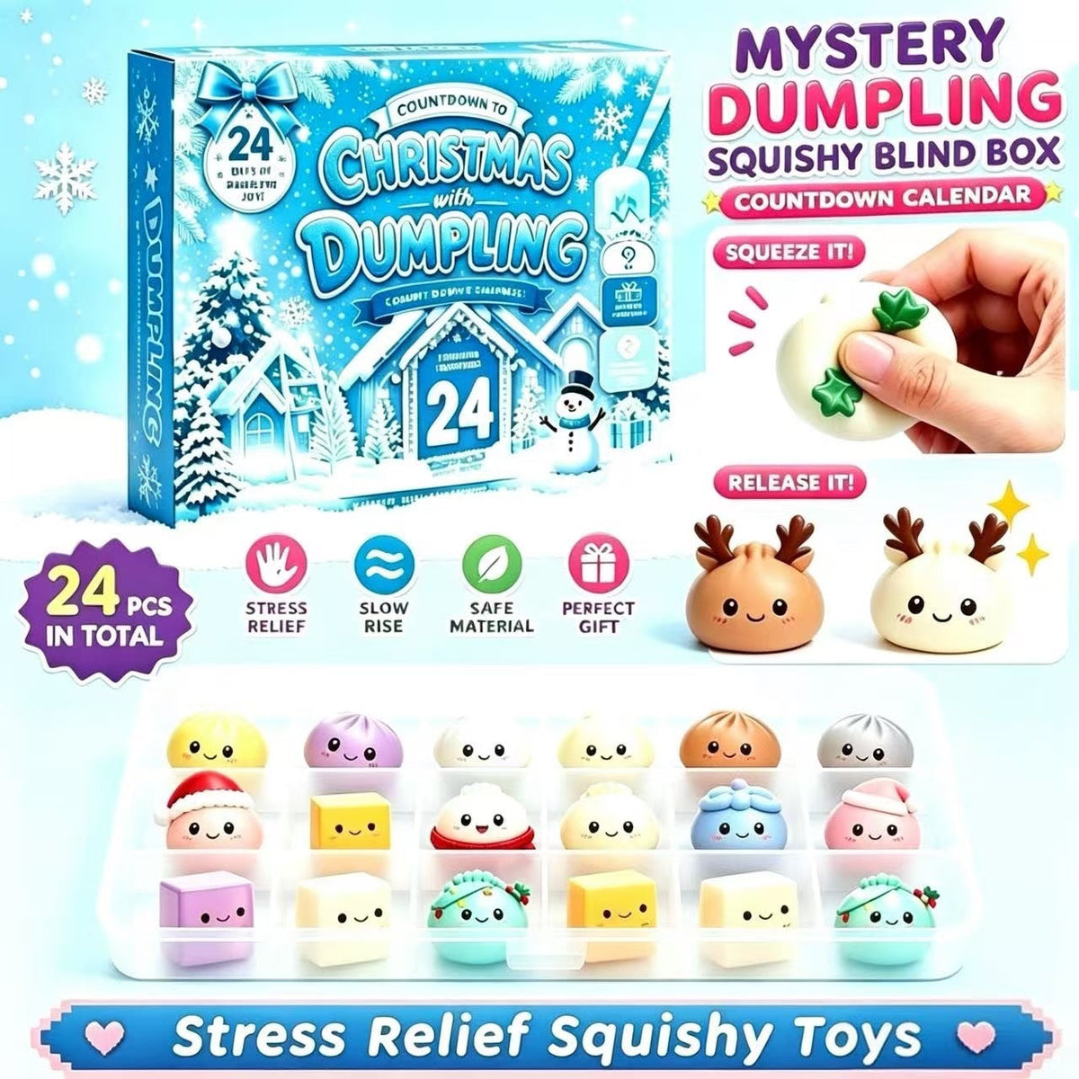 Christmas Advent Calendar with 24 Surprise Toys