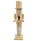 Nutcracker figure made of wood, 38 cm, unpainted