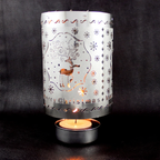 Rotating metal candle holder, round