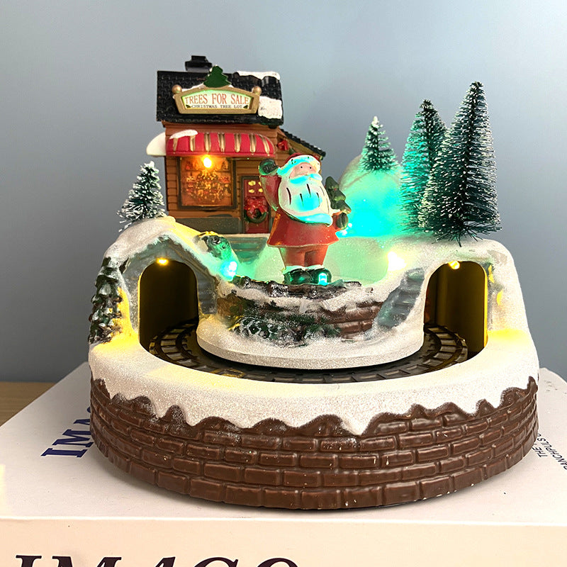 Illuminated Christmas Music House with Light and Music