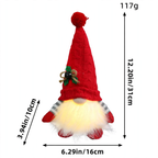 Glowing elf figure with knitted hat