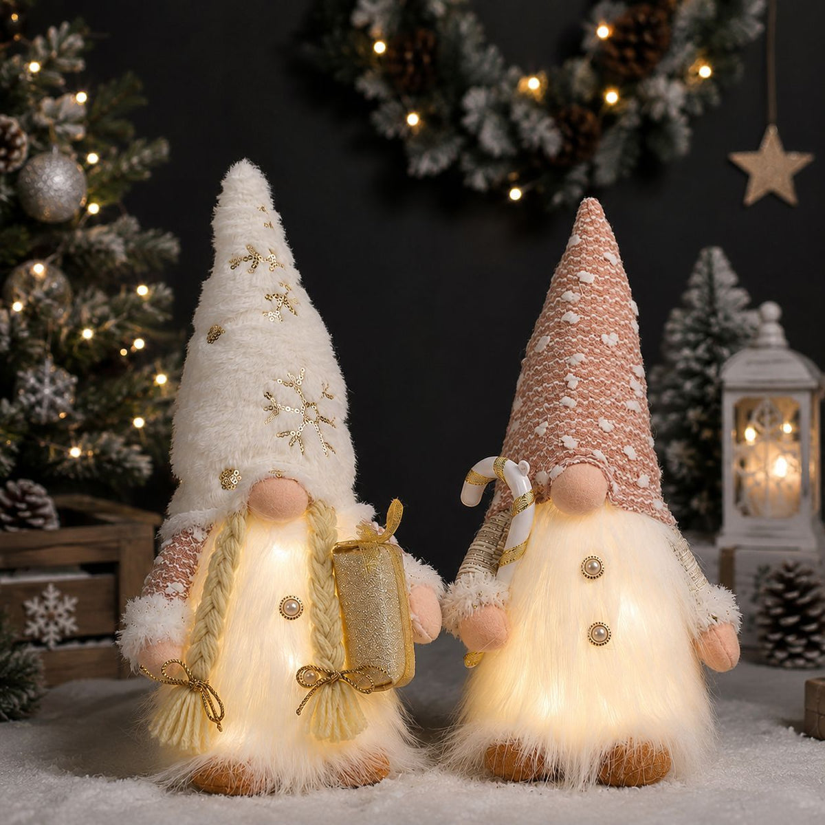 Glittering, shining Christmas gnome