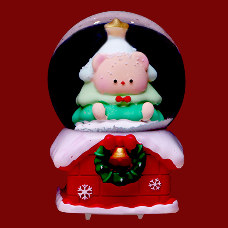 Mini snow globe in dessert cup design
