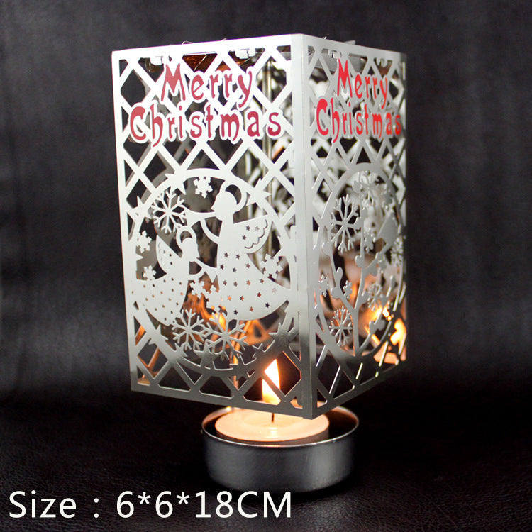 Rotating metal candle holder, copper, round