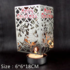 Rotating metal candle holder, copper, round