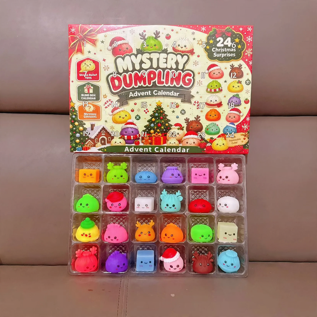 Christmas Advent Calendar with 24 Squeeze Toys