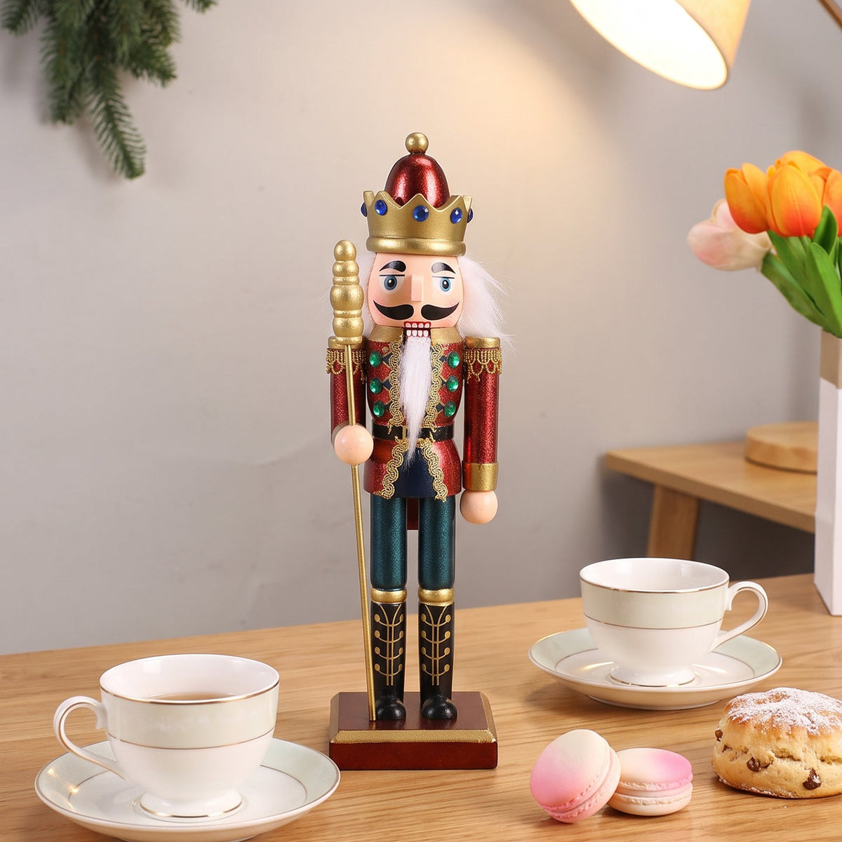 Nutcracker figure made of wood, 25 cm, European style