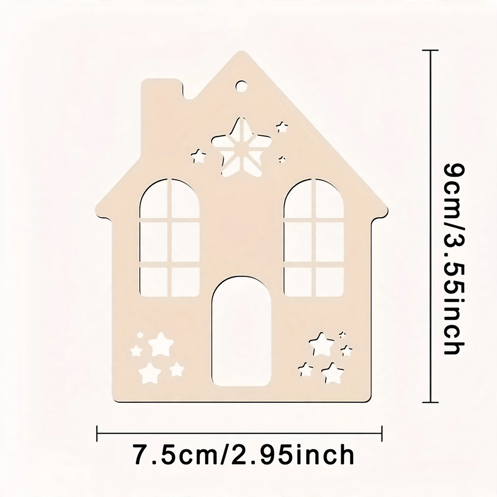 Untreated wood hanging sign for Christmas decoration