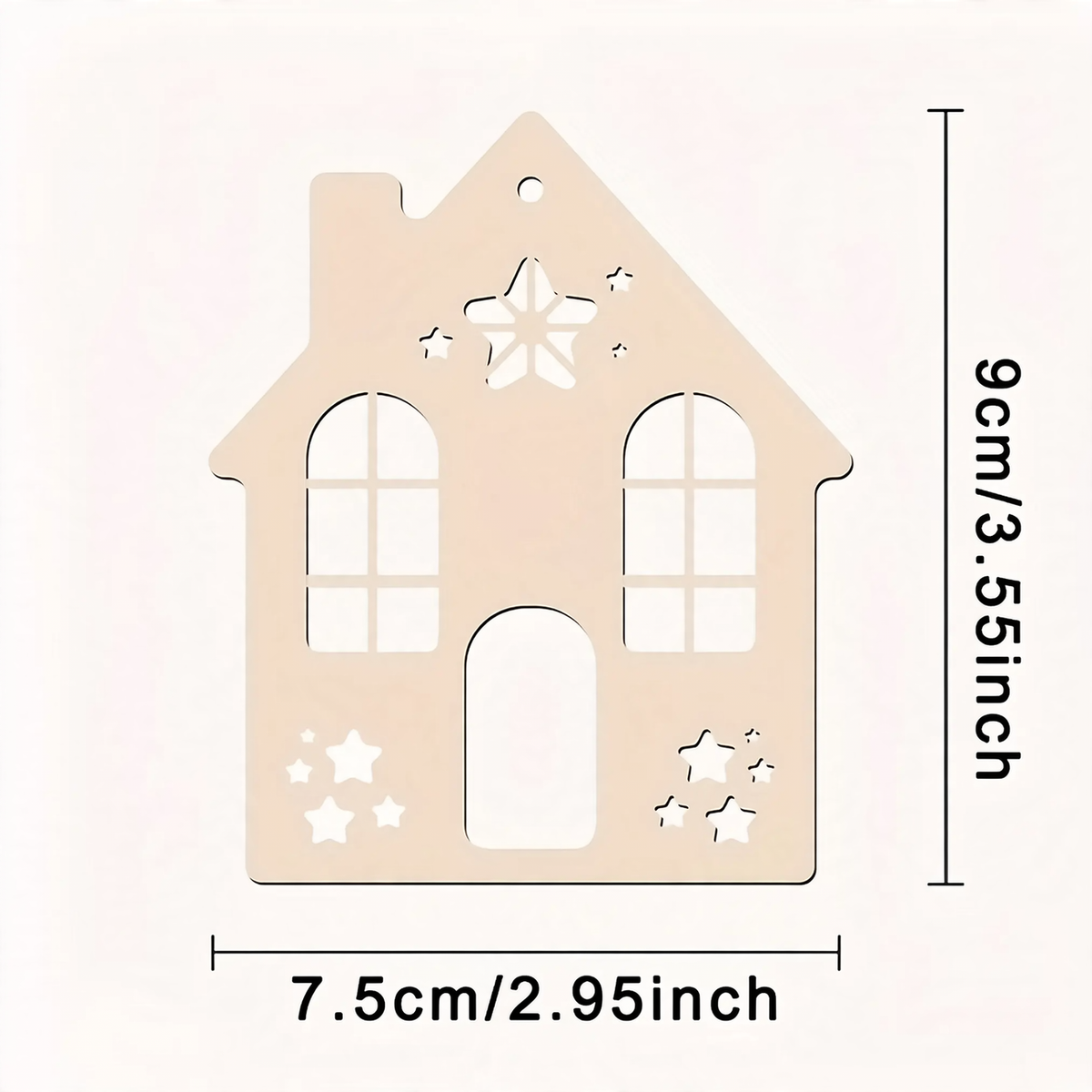 Untreated wood hanging sign for Christmas decoration
