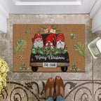 Christmas Doormat with Gnome Design