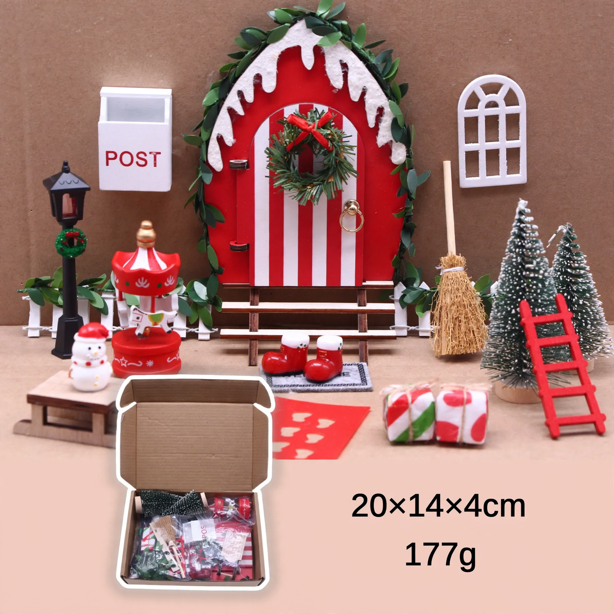 Miniature Elf Door Set for Dollhouses
