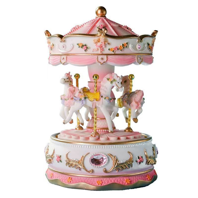 Decorative carousel music box