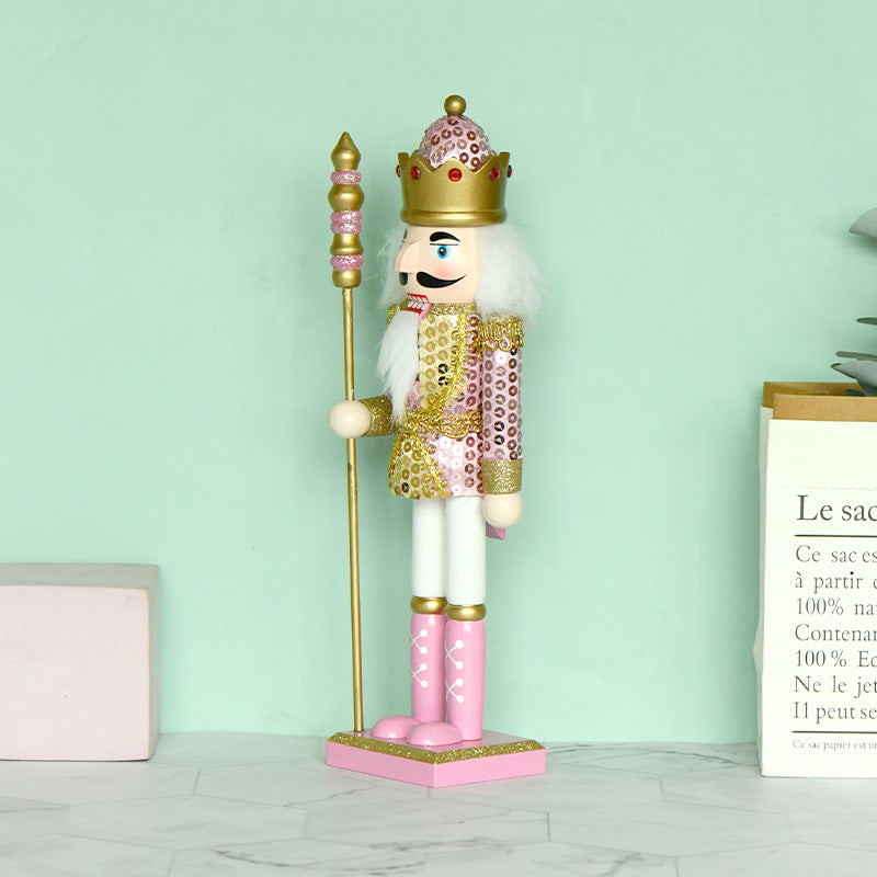 Nutcracker figure, 30 cm, Pink