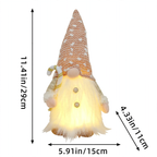 Glittering gnome figure with LED lighting