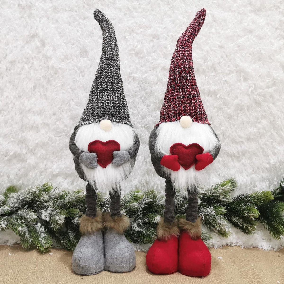 Scandinavian gnome figure, extendable, fabric