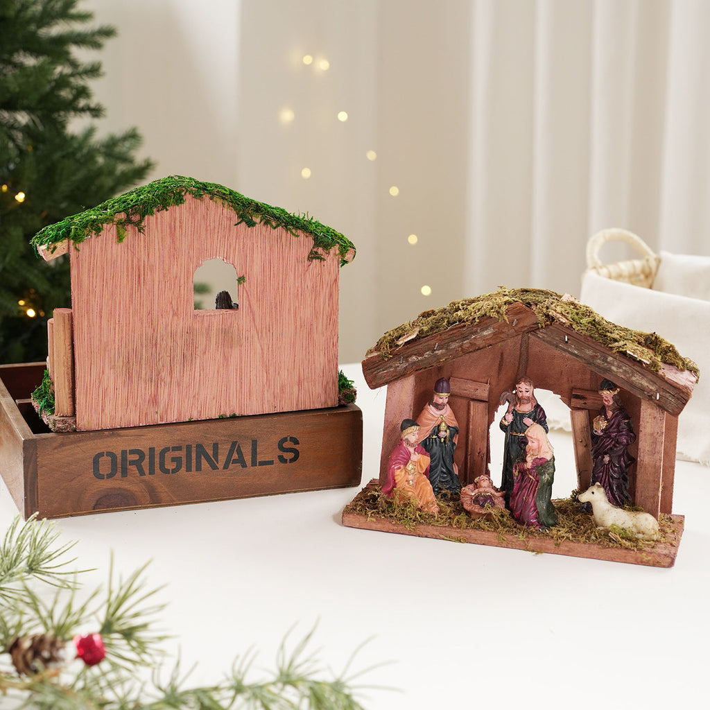 Christmas Nativity decoration made of wood