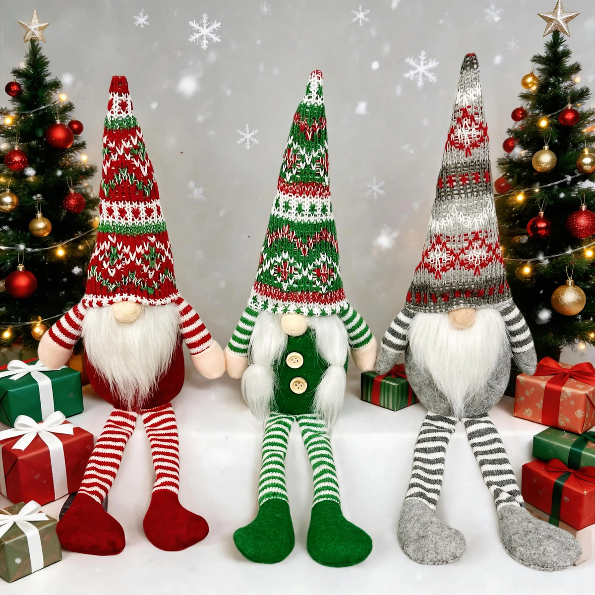 Christmas Elf with Long Legs, Knit Design