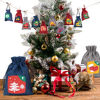 Christmas Advent Calendar Stickers, Set of 24
