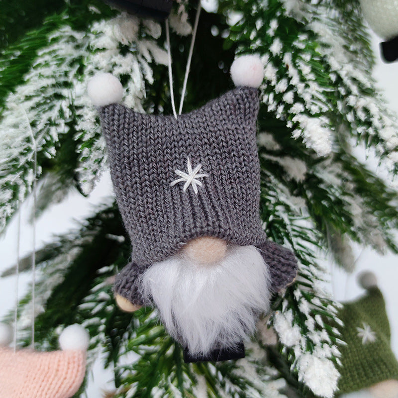 Decorative Christmas gnome ornament with pom-pom hat