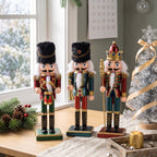 European wooden nutcracker soldier, hand-painted