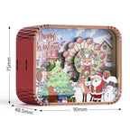 Decorative wooden music box with Christmas motif