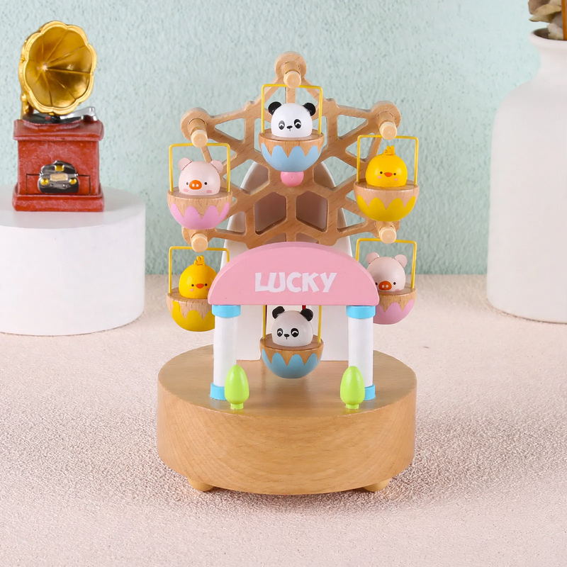 Decorative music box made of wood, hand-painted
