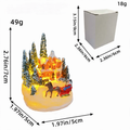 Illuminated houses made of resin for Christmas decoration