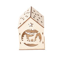 Decorative wooden house with Christmas motifs