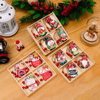 Decorative wooden box with Christmas motifs