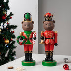 Decorative nutcracker bear figure made of resin