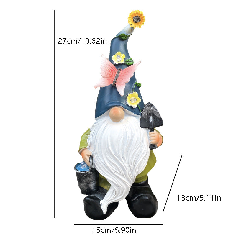 Decorative gnome figure in country house style