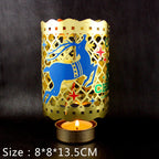 Rotating tealight holder made of brass, classic design