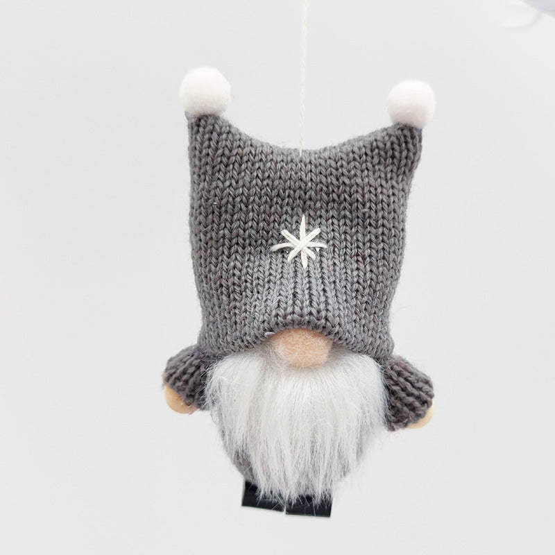 Decorative Christmas gnome ornament with pom-pom hat