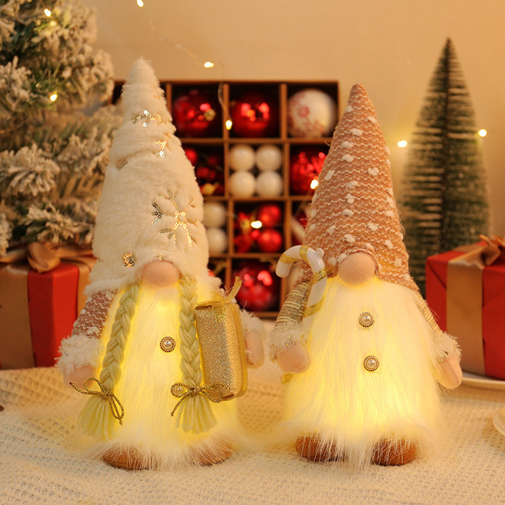 Bright Christmas Elf Figure with Sequins