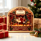 Nutcracker & Ballerina, 2D Wooden Stand, 15x12 cm