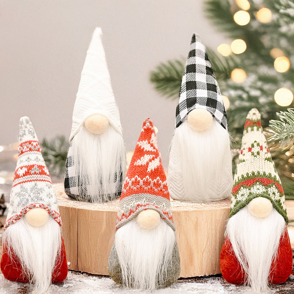 Decorative gnome figure, standing, made of fabric