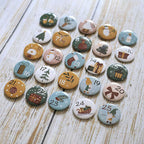 Christmas Lapel Pin Set, 25 pieces