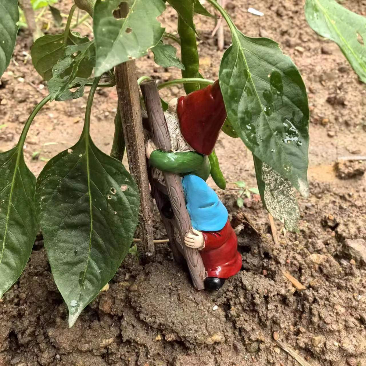 Decorative gnome figure made of resin