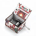 Decorative wooden music box with Christmas design