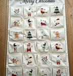 Christmas fabric advent calendar to hang