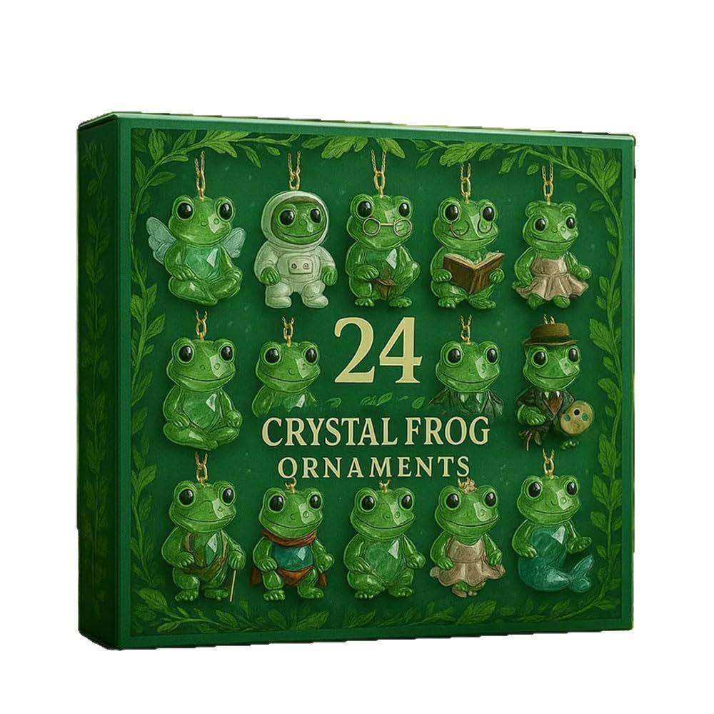 Christmas Advent Calendar with Frog Ornaments