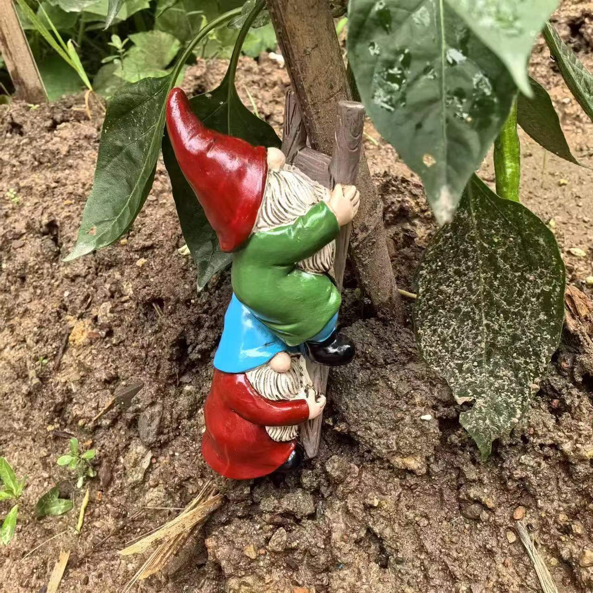 Decorative gnome figure made of resin