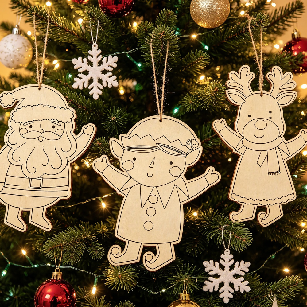 Wooden Gnome Ornament for Christmas Tree