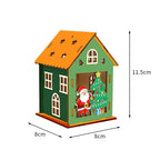 DIY wooden house construction kit, 8x8x11.5 cm, incl. painting set