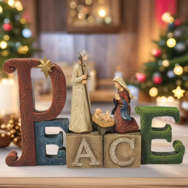 Decorative Christmas Nativity figure made of resin