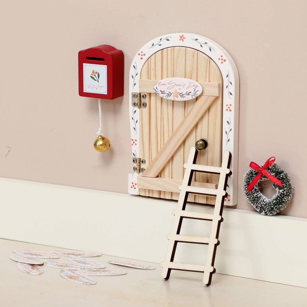 Decorative wooden fairy door for children's room