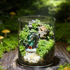 Miniature garden in glass, handmade