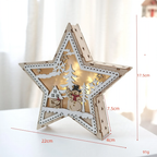 Illuminated wooden Christmas decoration